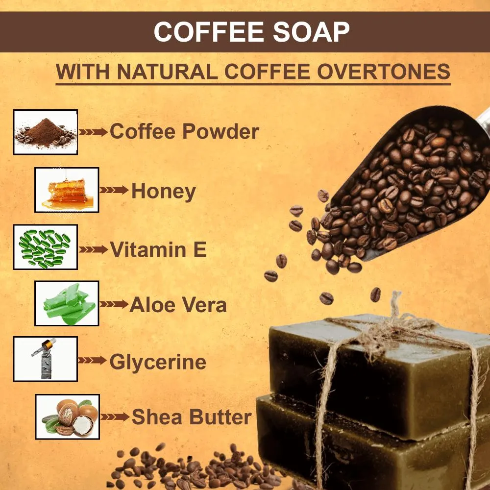 Astro Plus Coffee Hand-Made Soap Natural Handcrafted Coffee Soap Bar | Perfect for Face & Body