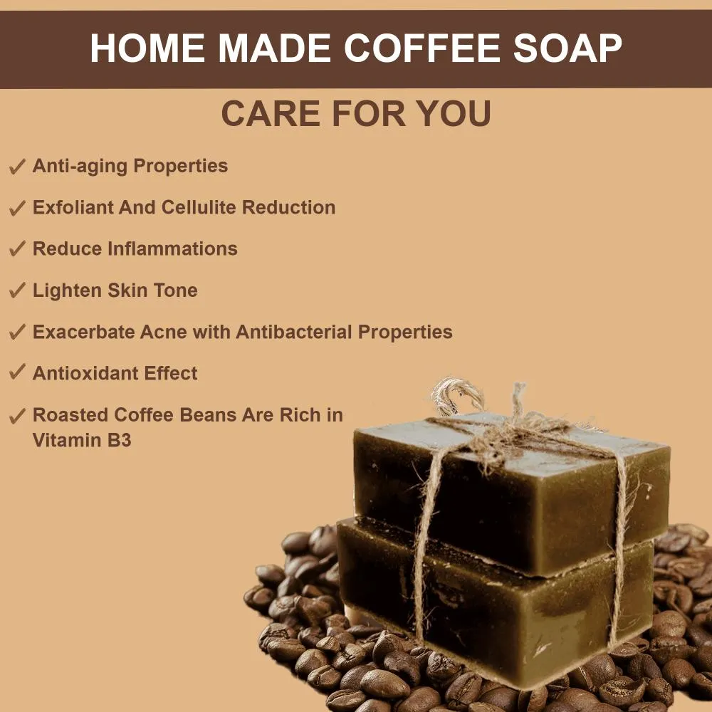 Astro Plus Coffee Hand-Made Soap Natural Handcrafted Coffee Soap Bar | Perfect for Face & Body