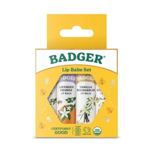 Badger Classic Lip Balm 4-Pack - Yellow Box