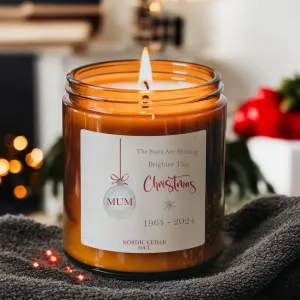 Christmas Memorial Candle, Remembrance Gift