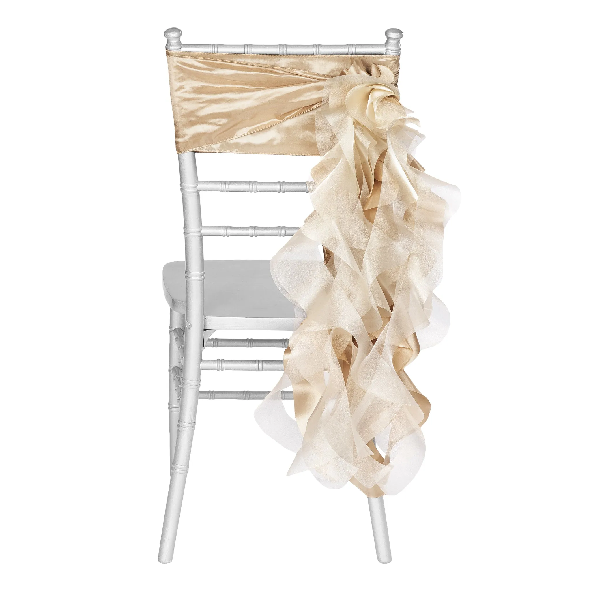 Curly Willow Chair Sash - Champagne