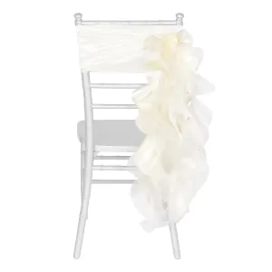 Curly Willow Chair Sash - Ivory