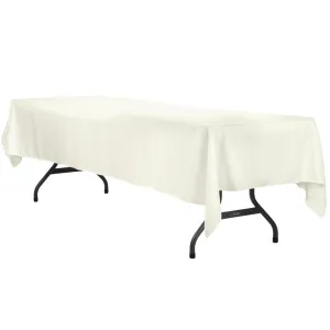 Economy Polyester Tablecloth 60"x120" Rectangular - Ivory