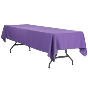 Economy Polyester Tablecloth 60"x120" Rectangular - Purple