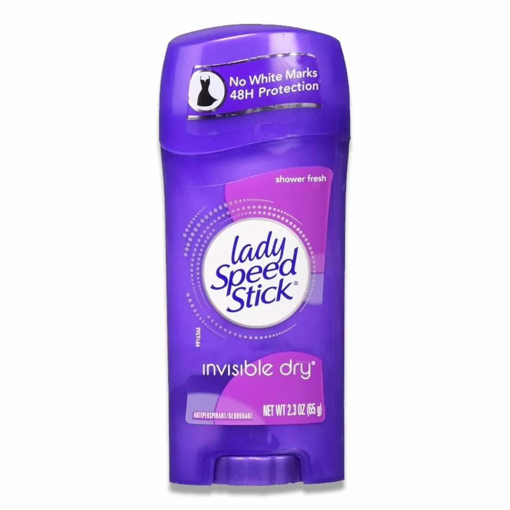 Lady Speed Stick Invisible Dry Antiperspirant & Deodorant, Shower Fresh - 2.3 Oz - 12 Pack