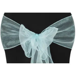 Organza Chair Sash - Baby Blue