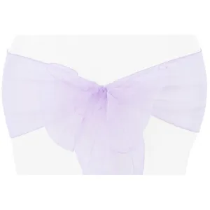 Organza Chair Sash - Lavender