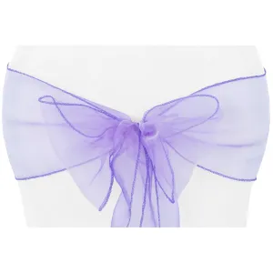 Organza Chair Sash - Purple