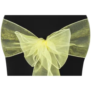 Organza Chair Sash - Yellow