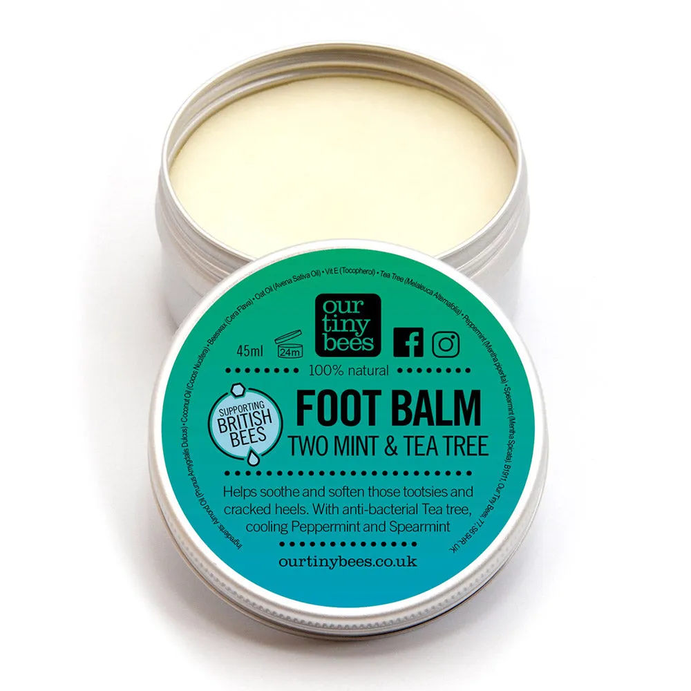 Our Tiny Bees Mint & Tea Tree Beeswax Foot Balm