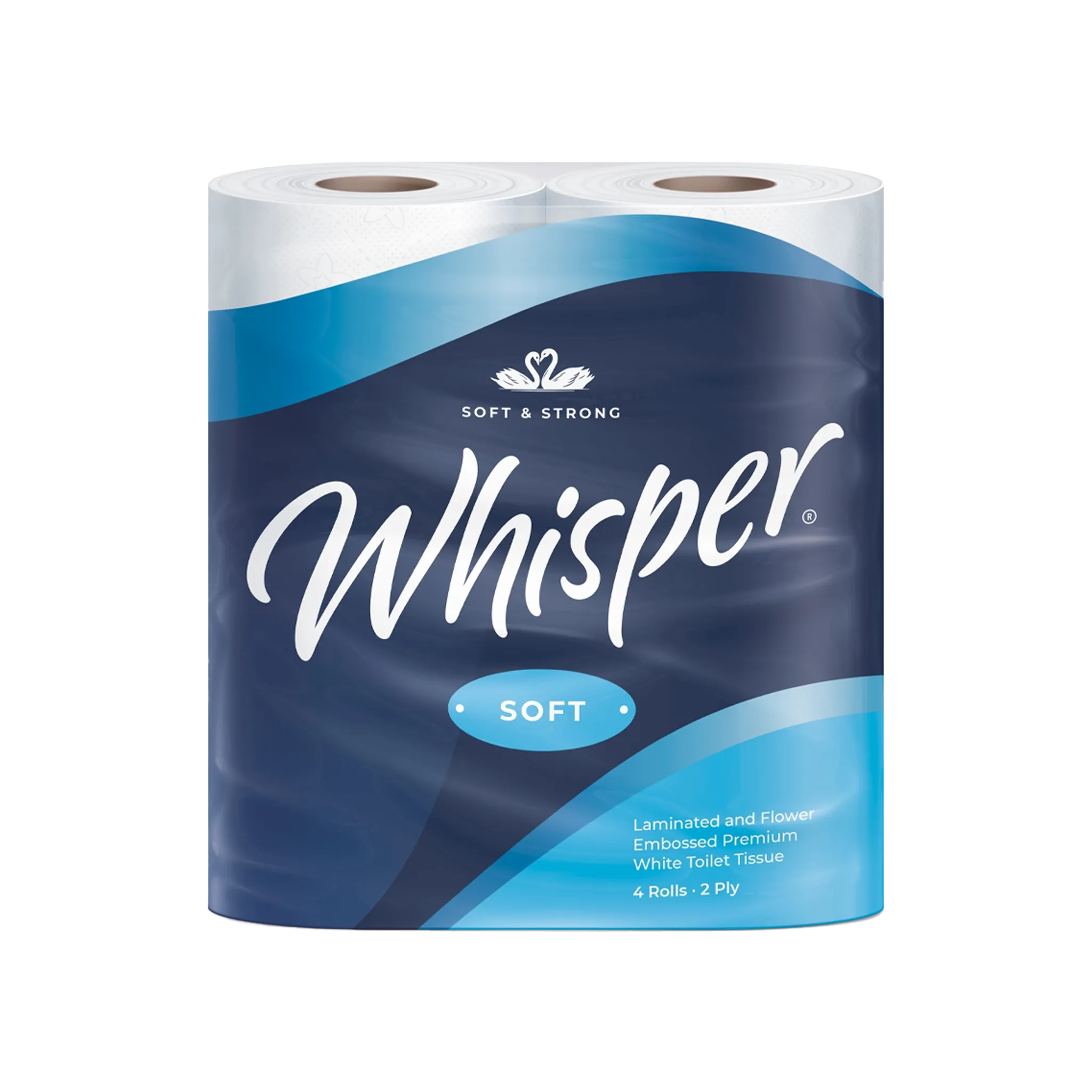 Whisper Soft 2 Ply Luxury Toilet Roll (Case Of 40)