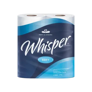 Whisper Soft 2 Ply Luxury Toilet Roll (Case Of 40)