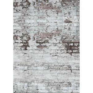 X-Drop Canvas Backdrop - Weathered Brick Wall (5' x 7')